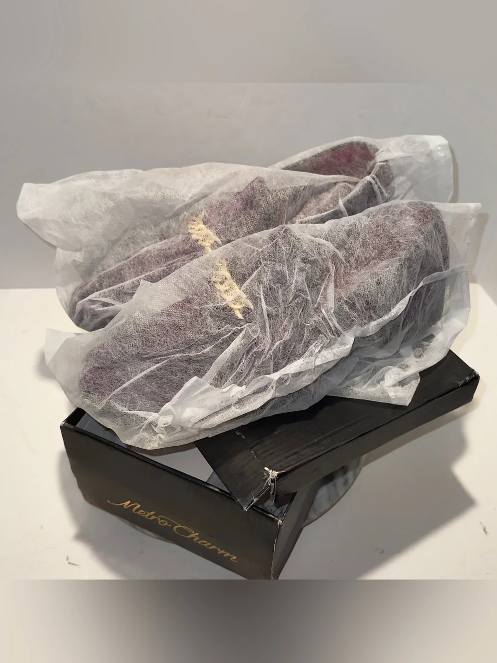 Metro Charm. Arthur 2 Men’s 10 Purple Velvet Loafer Smoking Dress Shoe. Prom !